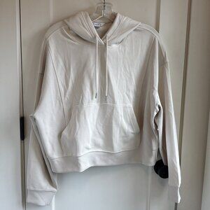 New Athleta Seasoft Rib Hoodie Cream Ivory Medium